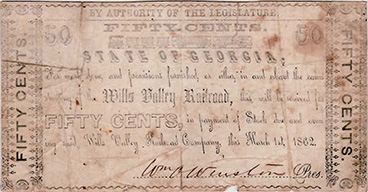 $0.50 G-1497.1 Wills Valley RR